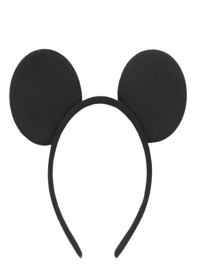 winvin Set of 24 Mouse Costume Deluxe Fabric Ears Headband White Polka Dots Bow Boys Girls Birthday Party Hairs Accessories Baby Shower Headwear Halloween Party Favors Decorations (Blue) - Image 4
